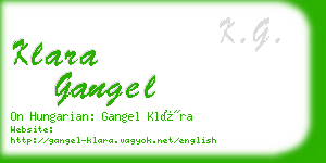 klara gangel business card